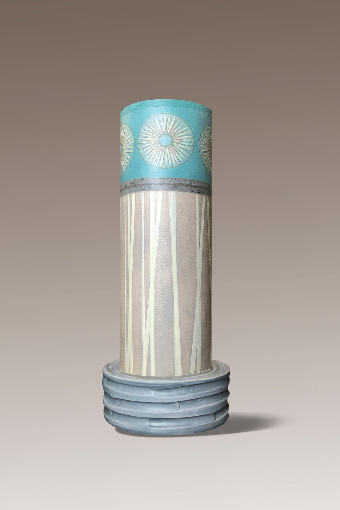 Ceramic Luminaire Accent Lamp with Pool Shade