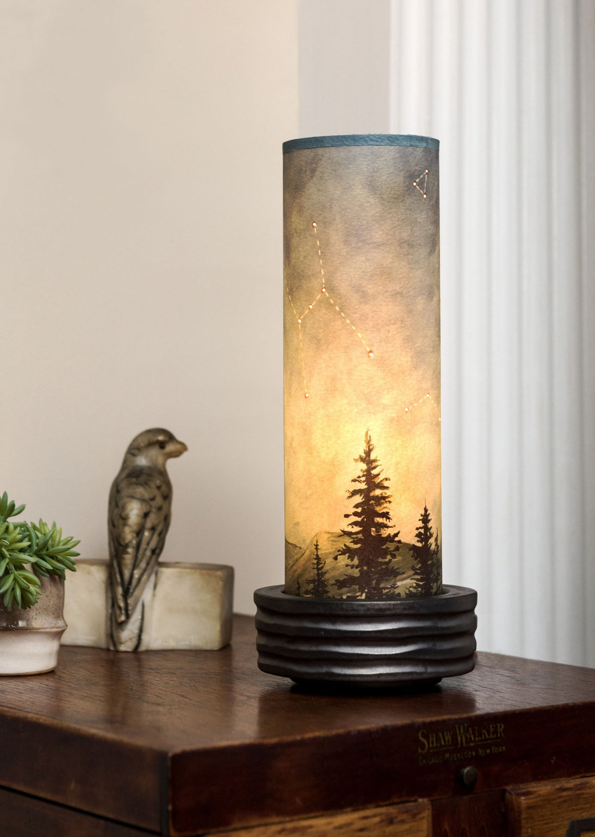 Ceramic Luminaire Accent Lamp with Midnight Shade