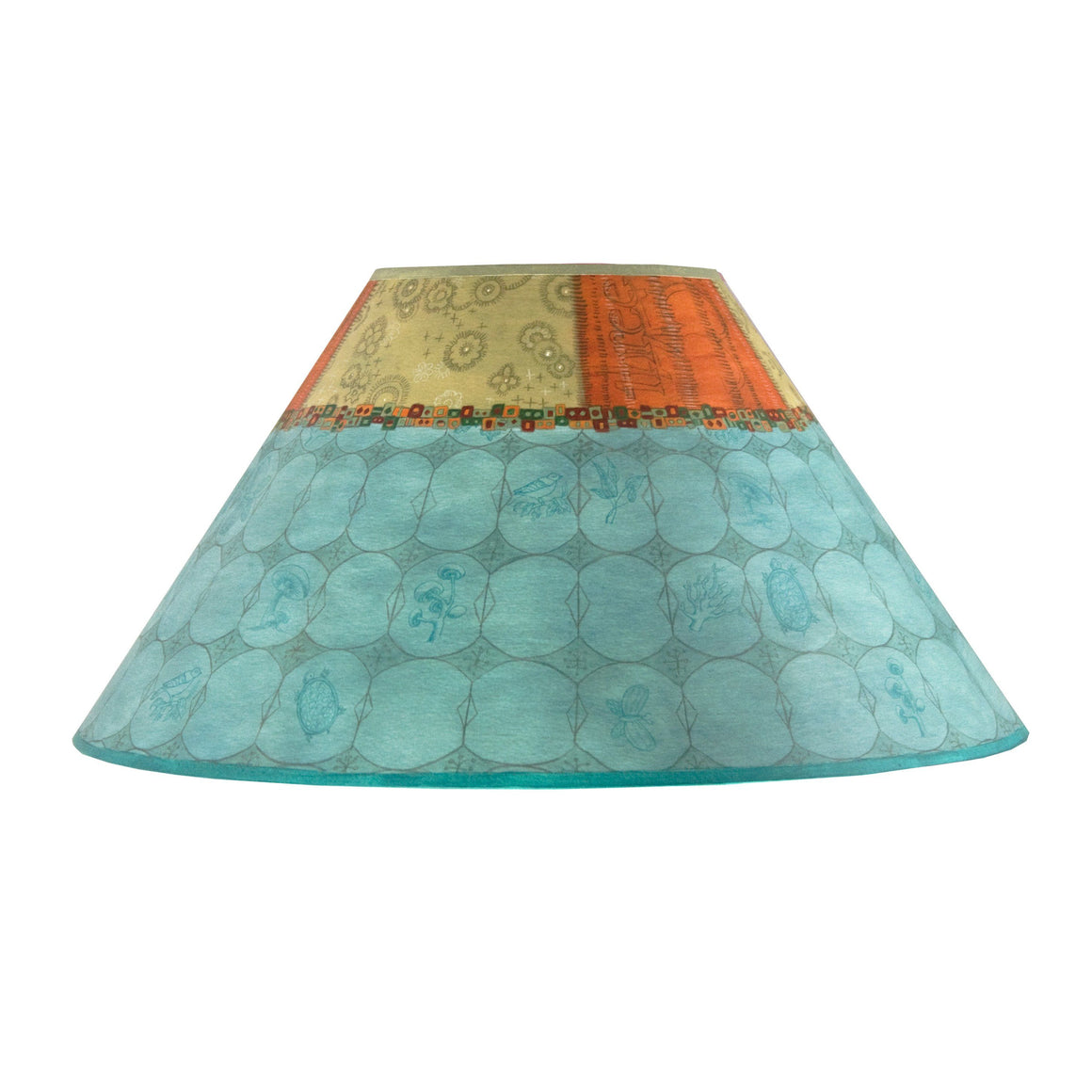 Large Conical Lamp Shade in Paradise Pool