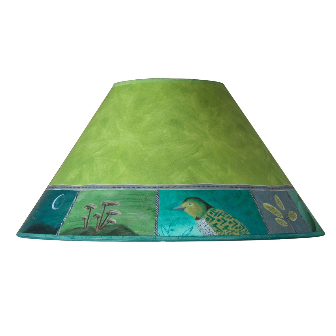 Large Conical Lamp Shade in Woodland Trails in Leaf