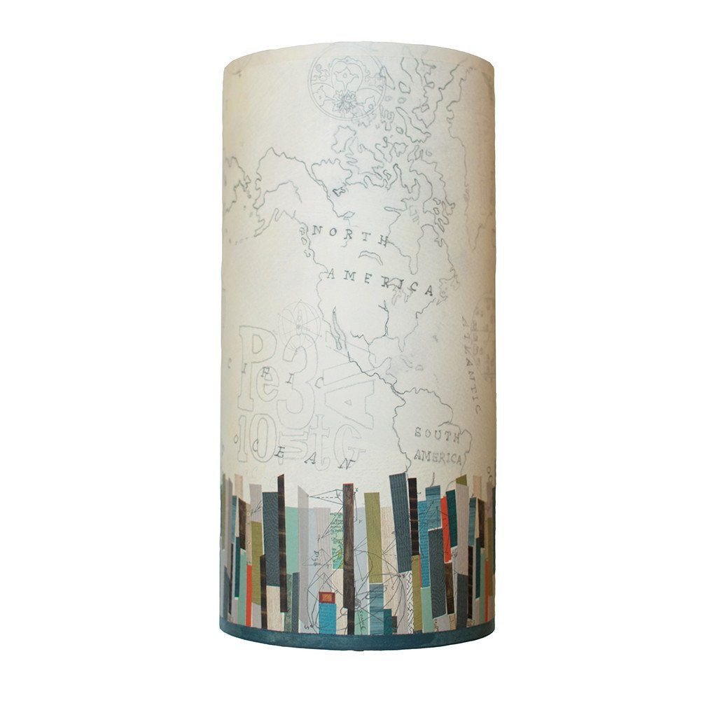 Papers Edge Accent Tube Lamp Shade