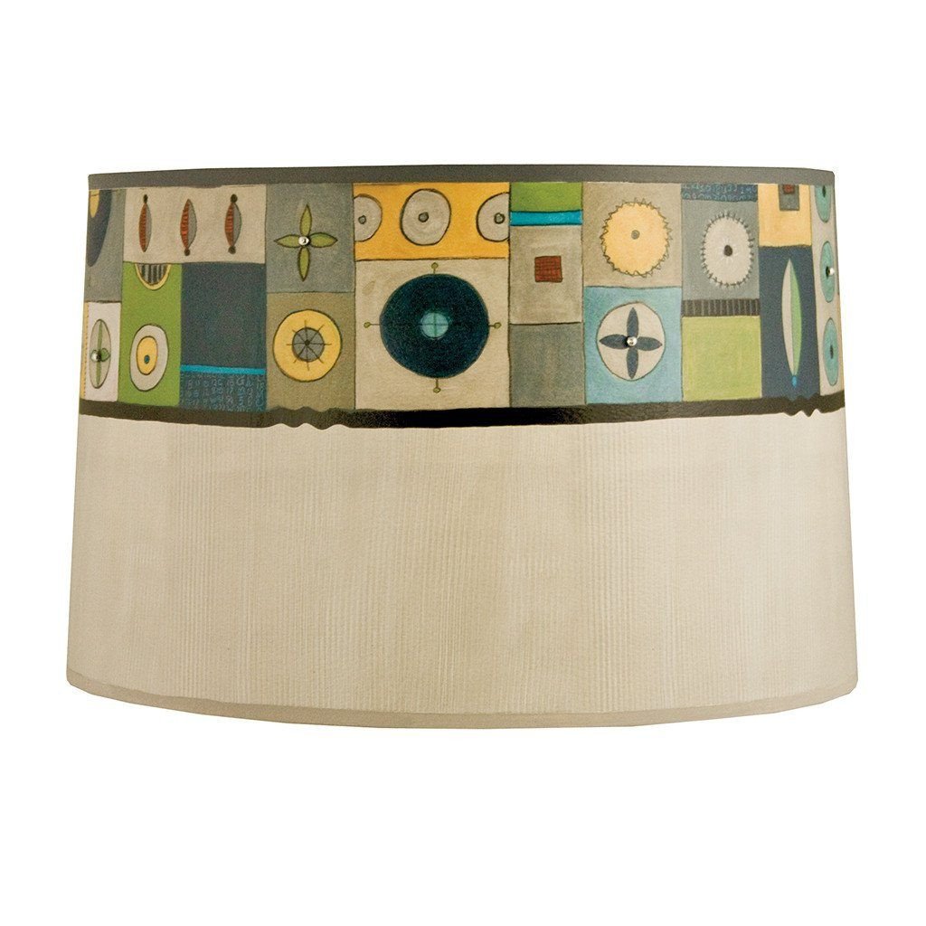 Lucky Mosaic in Oyster Large Drum Lamp Shade