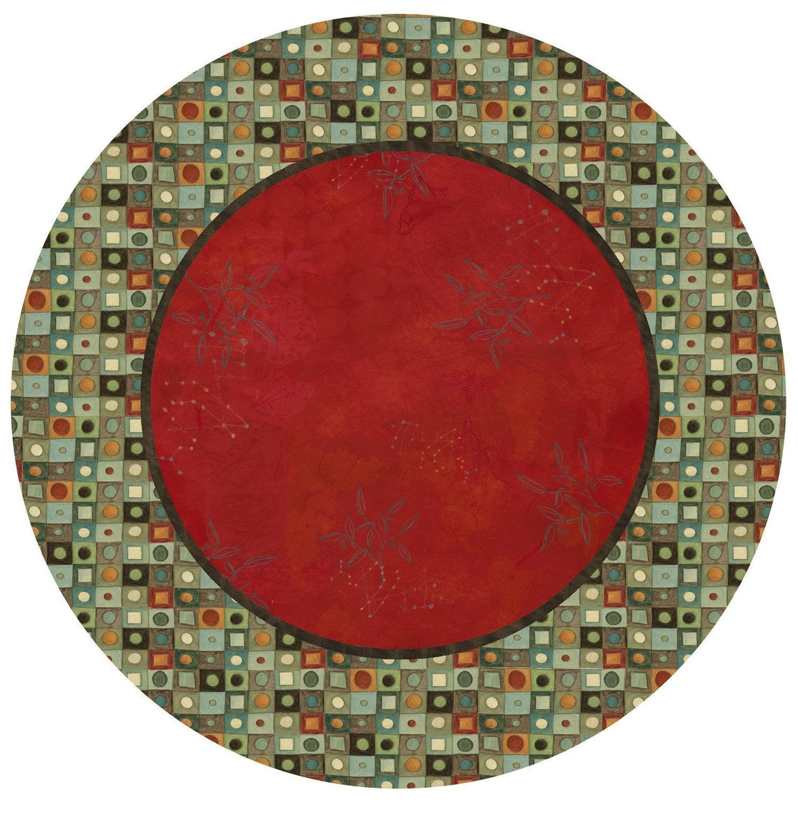Lazy Susan in Red Mosaic