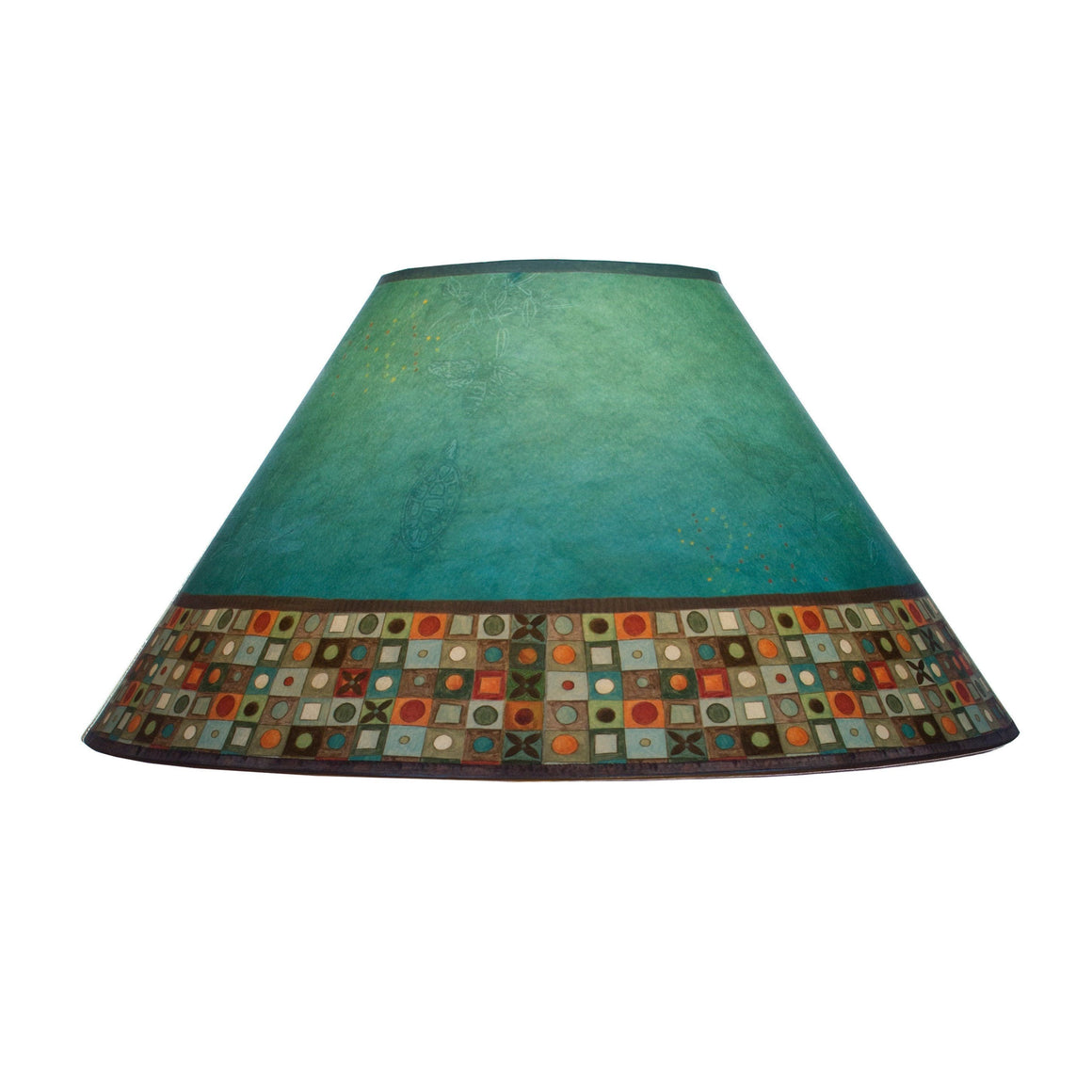 Large Conical Lamp Shade in Jade Mosaic